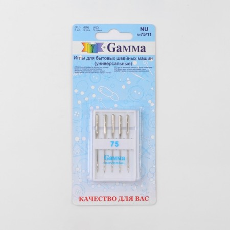 Needles for household sewing machines, universal, No. 75, 5 pcs-3