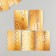 Cardboard "snake texture", gold, set of 10 pcs (5 types) 4x6 cm