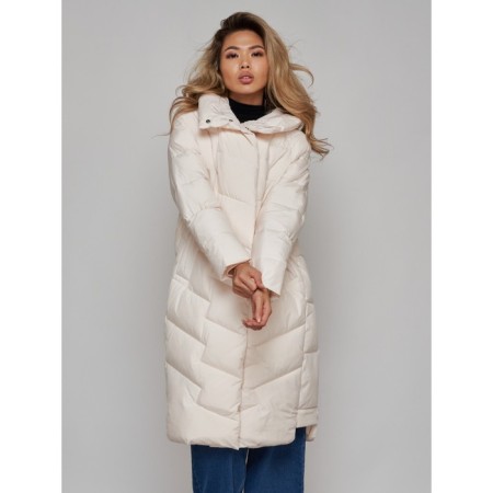 Coat insulated winter female, size 42, beige color-22