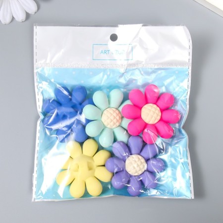 Busina for creativity plastic "Sunflower" Bright matte mix 1.3x4x4 cm-3