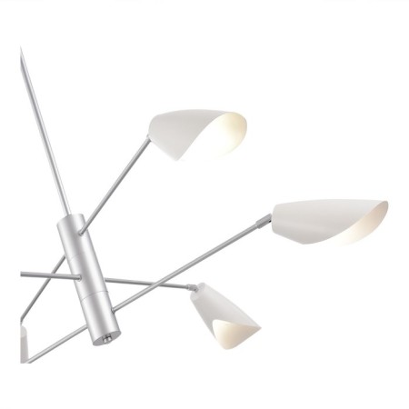 Suspended EVOLUCE lamp. Sle1254-103-06. Alton. 6x60 W, E14, 127.5x127.5x115.5 cm, silver color-2