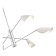 Suspended EVOLUCE lamp. Sle1254-103-06. Alton. 6x60 W, E14, 127.5x127.5x115.5 cm, silver color