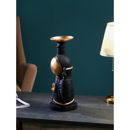 Cosmonaut Little Code, Polystone, 47 cm, black and gold-3