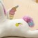 Soft toy "Unicorn", 60 cm, white color