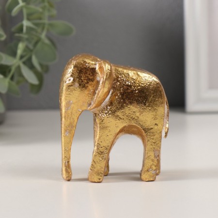 Souvenir Polystone "Abstraction. Golden Elephant" 7.2x5.2x8 cm