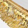 Braid with sequins "fringe", d = 6 mm, 16 cm, 4.5 ± 0.5 m, gold color