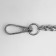 A chain for a bag, with carbines, iron, 7 × 7 mm, 120 ± 2 cm, silver color