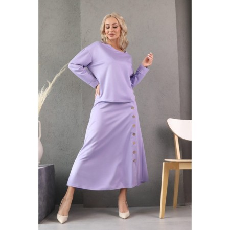 Female suit, size 54, lilac color-9