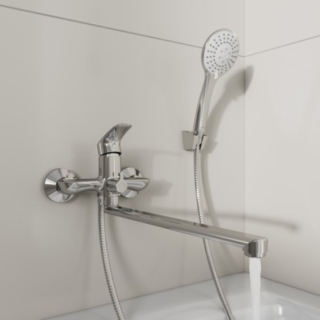 MILARDO RORA RORSB00M10 bath mixer, with long pouring, chrome-2