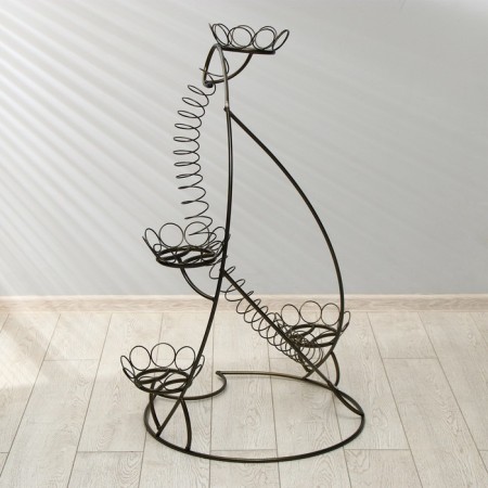 Flower stand, floor, 4 pots, d = 14 cm, bronze, "lily"-1