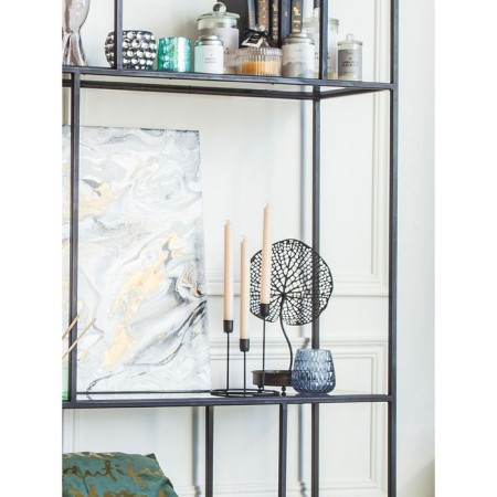 Metal candlestick "Liszt", 21 × 15 × 35 cm, black color-2