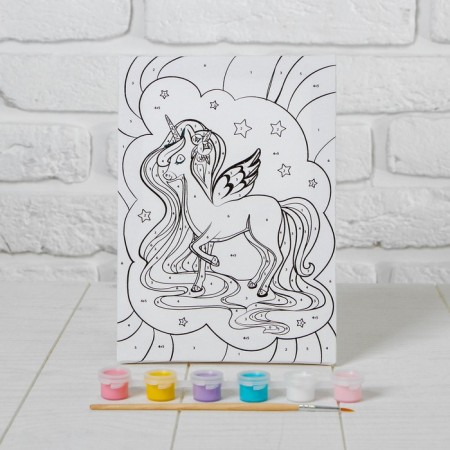 Picture on numbers for children "Cute Unicorn", 21 x 15 cm-2