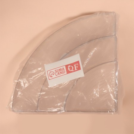 Organizer for storage, 3 sections, 26 × 26 × 10 cm, the color is transparent-5