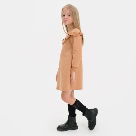 Платье для девочки KAFTAN "Basic line", размер 34 (122-128), цвет кофе-3