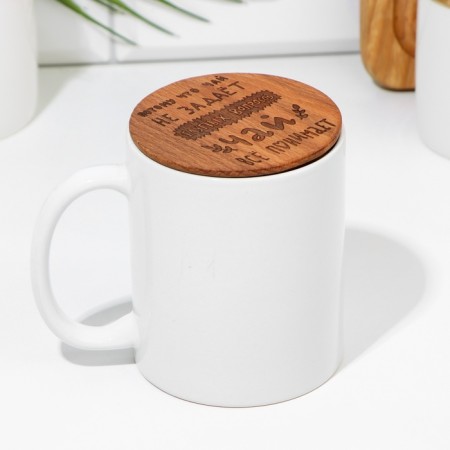 Hot stand "because tea does not ask stupid questions", wood-3