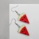 Earrings plastic "goodies" watermelon, red-green color