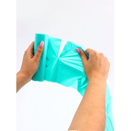 Garbage bags in the roll PSD 60l, turquoise, 18 μm 10 pcs 58 x 62 cm-3