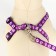 The set of stitched "paws", leash 120 x 1 cm, OG 23-35 cm, purple