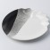 Ceramic plate "Snow Mountains", 27 cm, black and white color