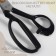 Clopy scissors, mowed blade, 9 ", 23 cm, black color