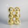 Christmas tree toys, New Year's balls, plastic, D-8 cm, 6 pcs "Vintage gloss" gold