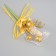 A set of decorative bouquets (12 pcs) "Chrysanthemum" with brilliance, 5x9 cm, yellow