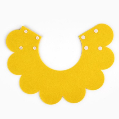 Soft collar for animals felt felt, yellow cent, size l-2