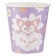 A glass of paper "fox with a flower", lilac, 6 pcs., 250 ml