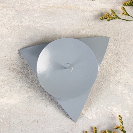 Climber "Asterisk" Metal for 1 candle, 9x3.5 cm, gray-5