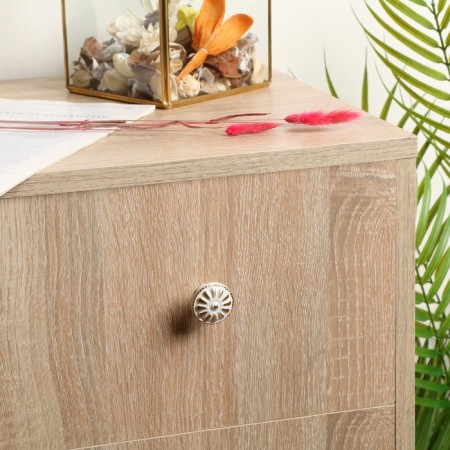 Handle button RK201, white, with a golden insert-4