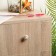 Handle button RK201, white, with a golden insert