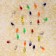 Miniature puppet "garland - icicle" length 1 meter, toy: 2.5 × 0.8 cm, mix color
