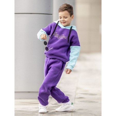 Set: Huds and Pants "College", height 98 cm, purple color
