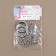 Furniture for bag No. 1, set 4 items, carbine - 2 pcs, chain, buttons, metal, silver