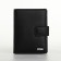 Male purse on magnet 3 in 1, department for auto documents, passports, black color