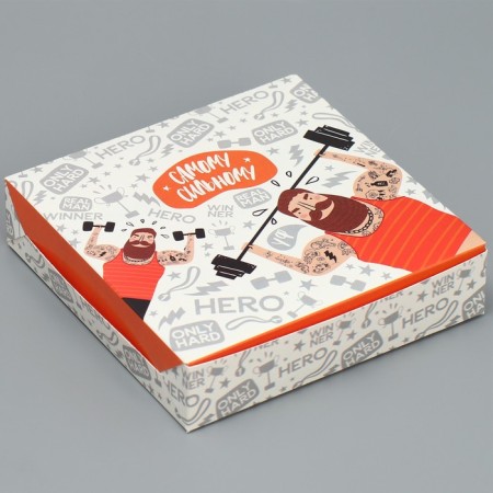 Confectionery packaging, the box “The strongest”, 14 x 14 x 3.5 cm