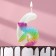 Candle for the cake "Fish Fulfilling of desires", the number "6", white