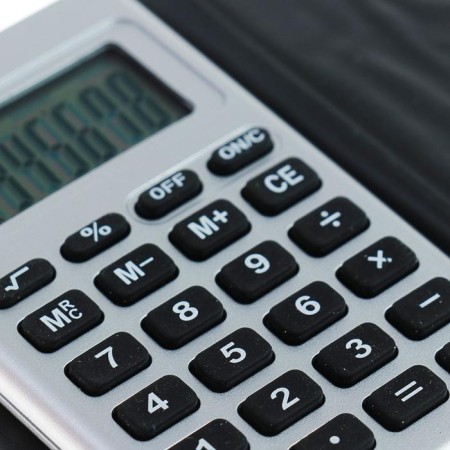 Pocket calculator, 8 - discharge, kk - 402, works from battery-5