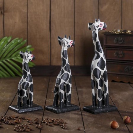 Souvenir tree set 3 pcs "Friday giraffes" 25x22x8 cm-2