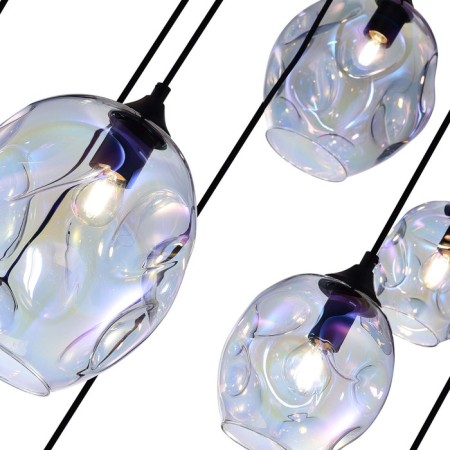 Suspended chandelier ST LUCE. SL1188.403.09. Idesia. 9x40 W, E14/E27, 87x87 cm, black color-4
