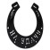 Horseshoe "for good luck" black, 13.3x14.4cm
