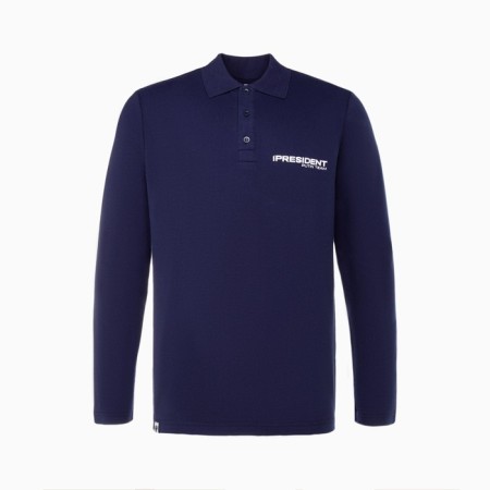 Polo with long sleeve President, size XS, blue color