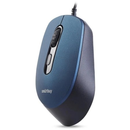 Mouse Smartbuy One 265-B, game, wired, optical, soundless, 2400 dpi, USB, blue-3