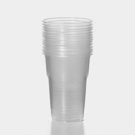 A single -time plastic “torch” cup, 500 ml, transparent color, 100 pcs/pcs-1