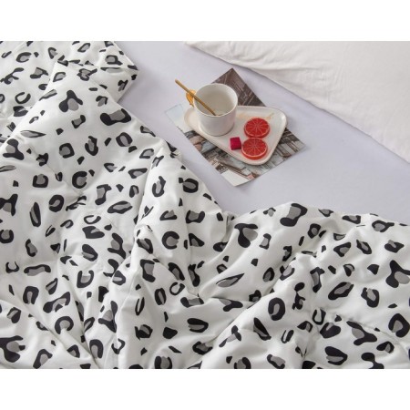The blanket "Tabio", size 200x220 cm, black and white color-4