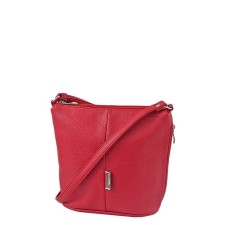 Bag Cross-Bodi with a zipper, red color