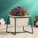 Pot "Cube" on the stand, black, 12x9x9cm