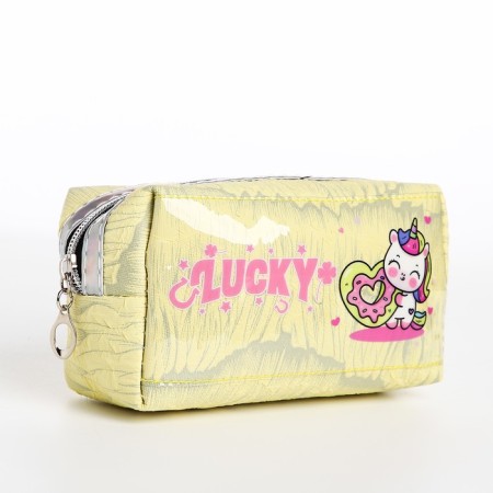 Lightning cosmetic bag, yellow color