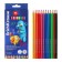 Pencils 12 colors Erichkrause Jolly Friends hexagonal, plastic with euro suspension