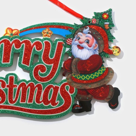 Decorative luminous jewelry (suspension) "Merry Christmas" 17.5x40 cm-2